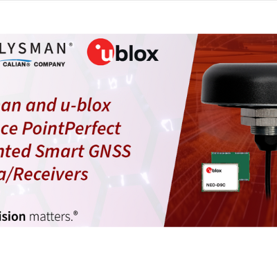 u-blox and Tallysman Wireless, a Calian Company, Announce PointPerfect Augmented Smart GNSS Antenna/Receivers